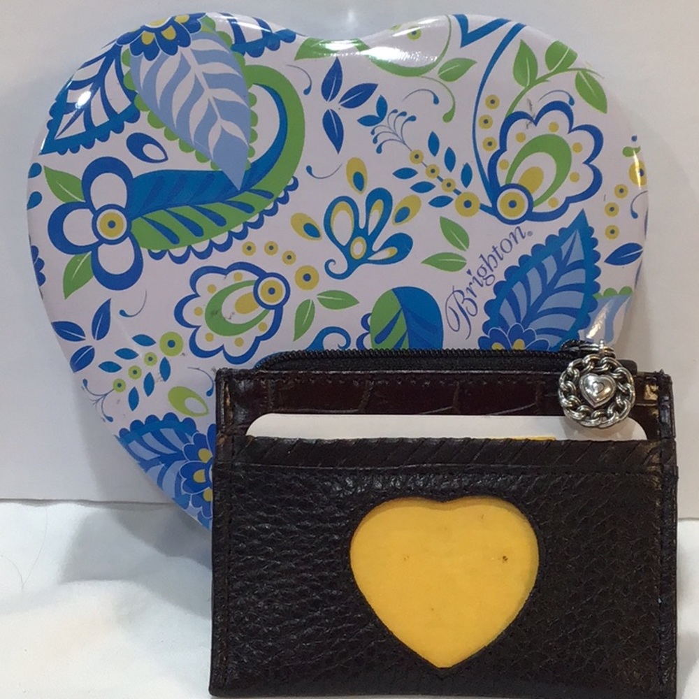 Brighton small change purse with card window, tin